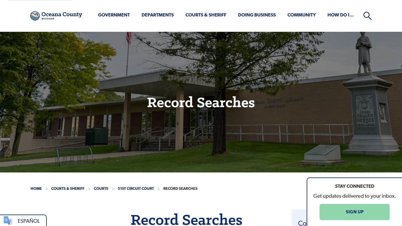 Record Searches - Oceana County Michigan